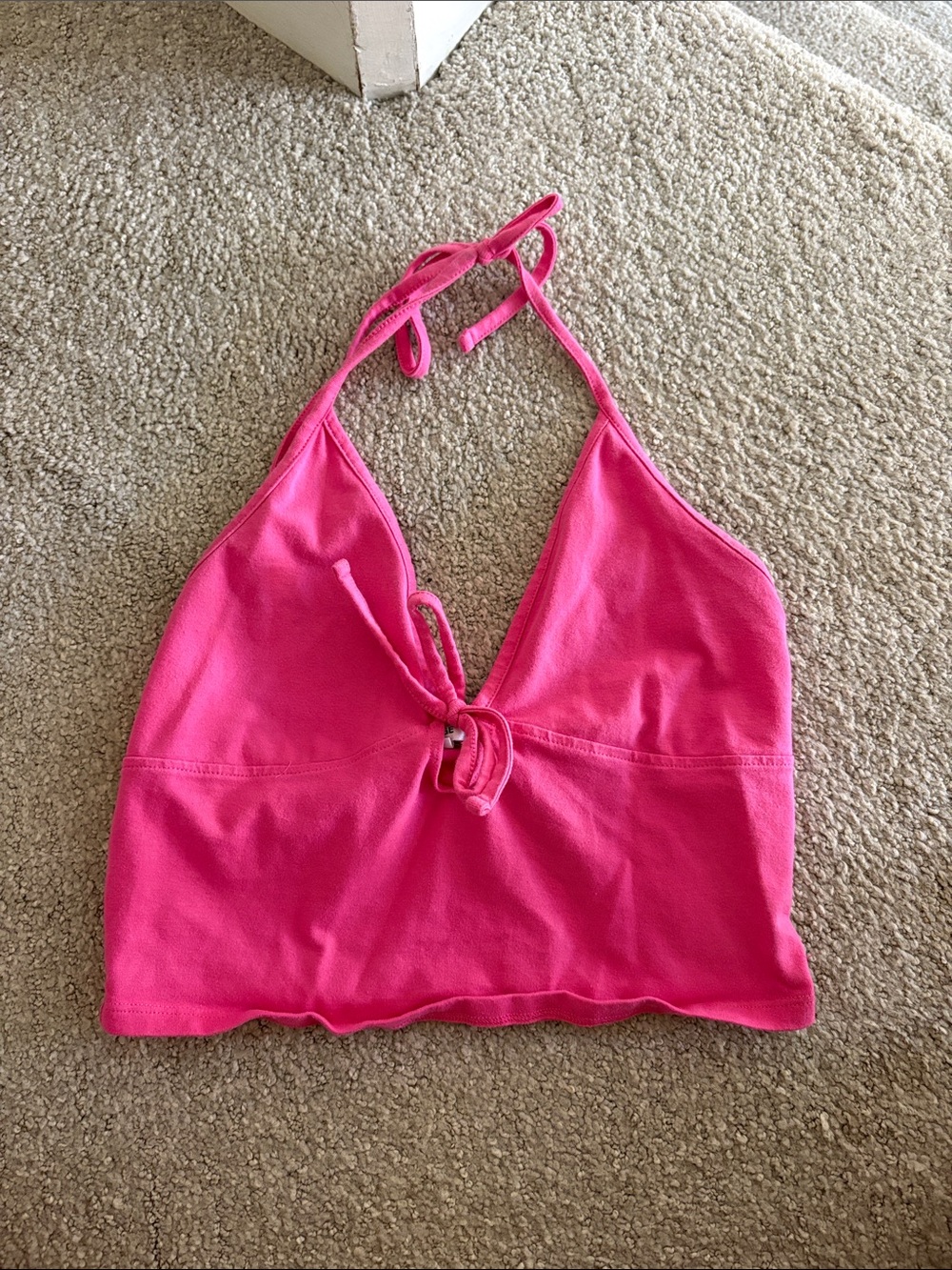 Garage Pink Halter Tank Top